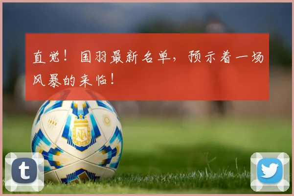 直觉！国羽最新名单，预示着一场风暴的来临！